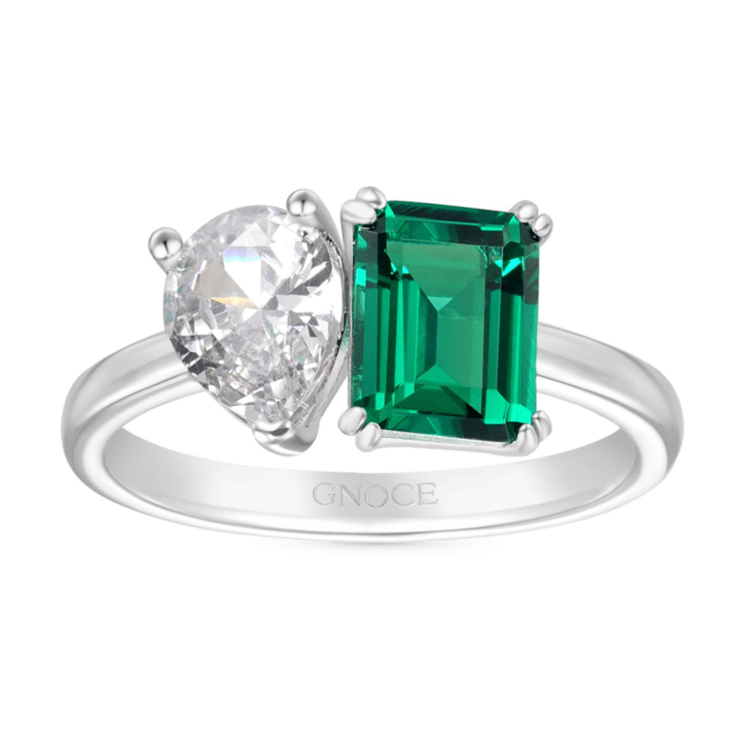 Silberring Gnoce Ring Smaragd HAR051-55 Silber
