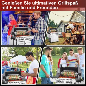 Bettizia Grillspieß Grillkörbe Grillspieß Edelstahl Grillkorb für Drehspieß