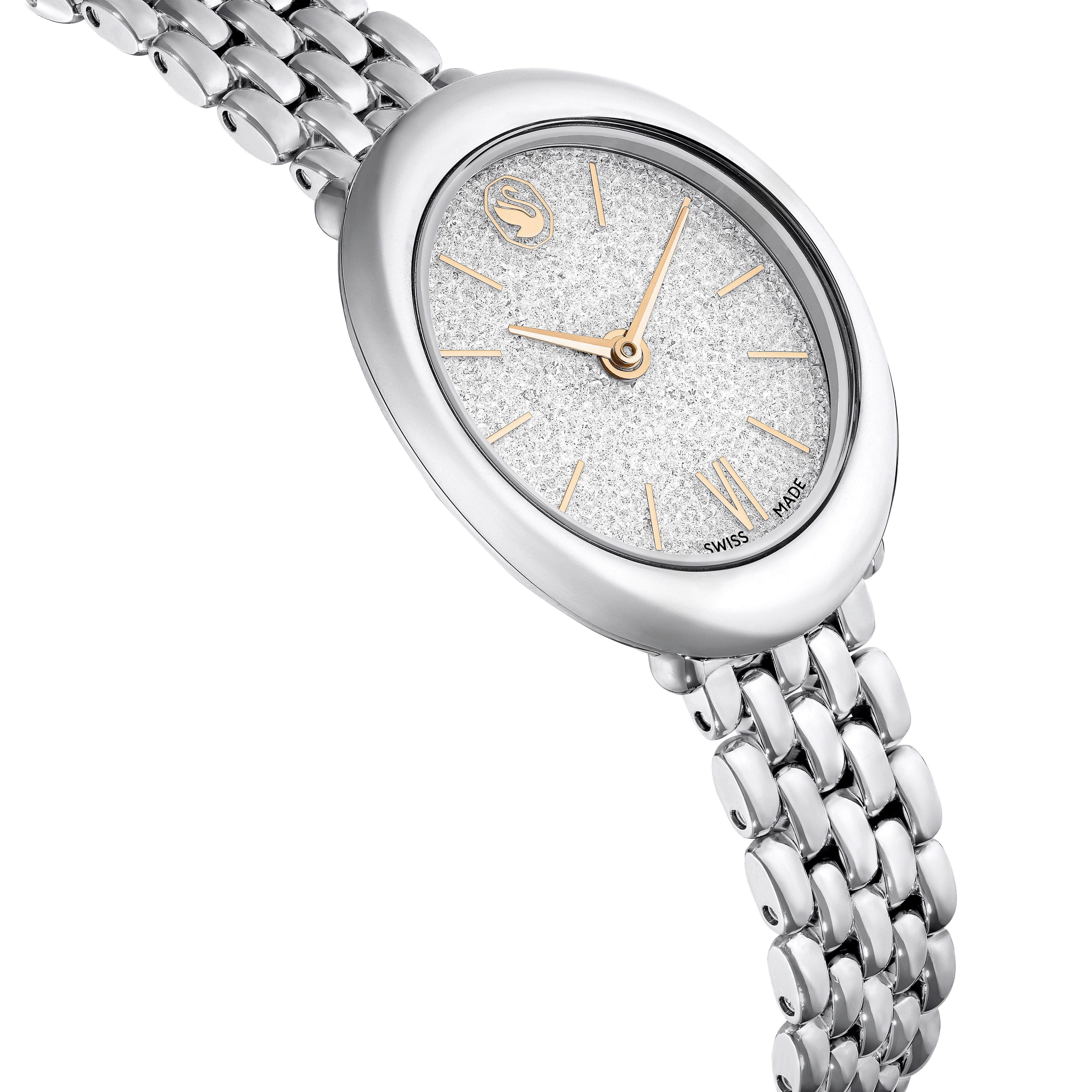 Swarovski Quarzuhr IMBER OVAL 5717590, Armbanduhr, Damenuhr, Swiss Made, Edelstahlarmband, analog