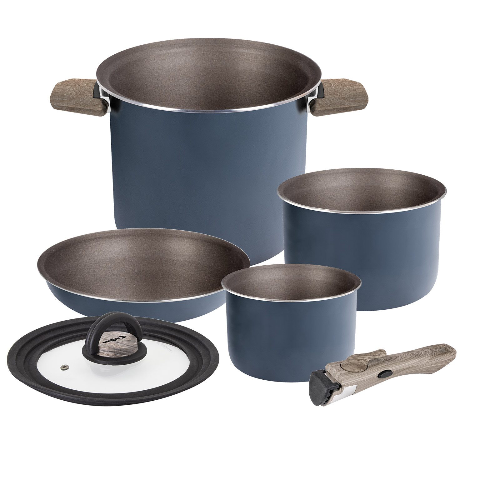 Topf-Set BRUNNER Camping Topfset TORRALTA Vacublock Leicht, Stapelbar, Alu