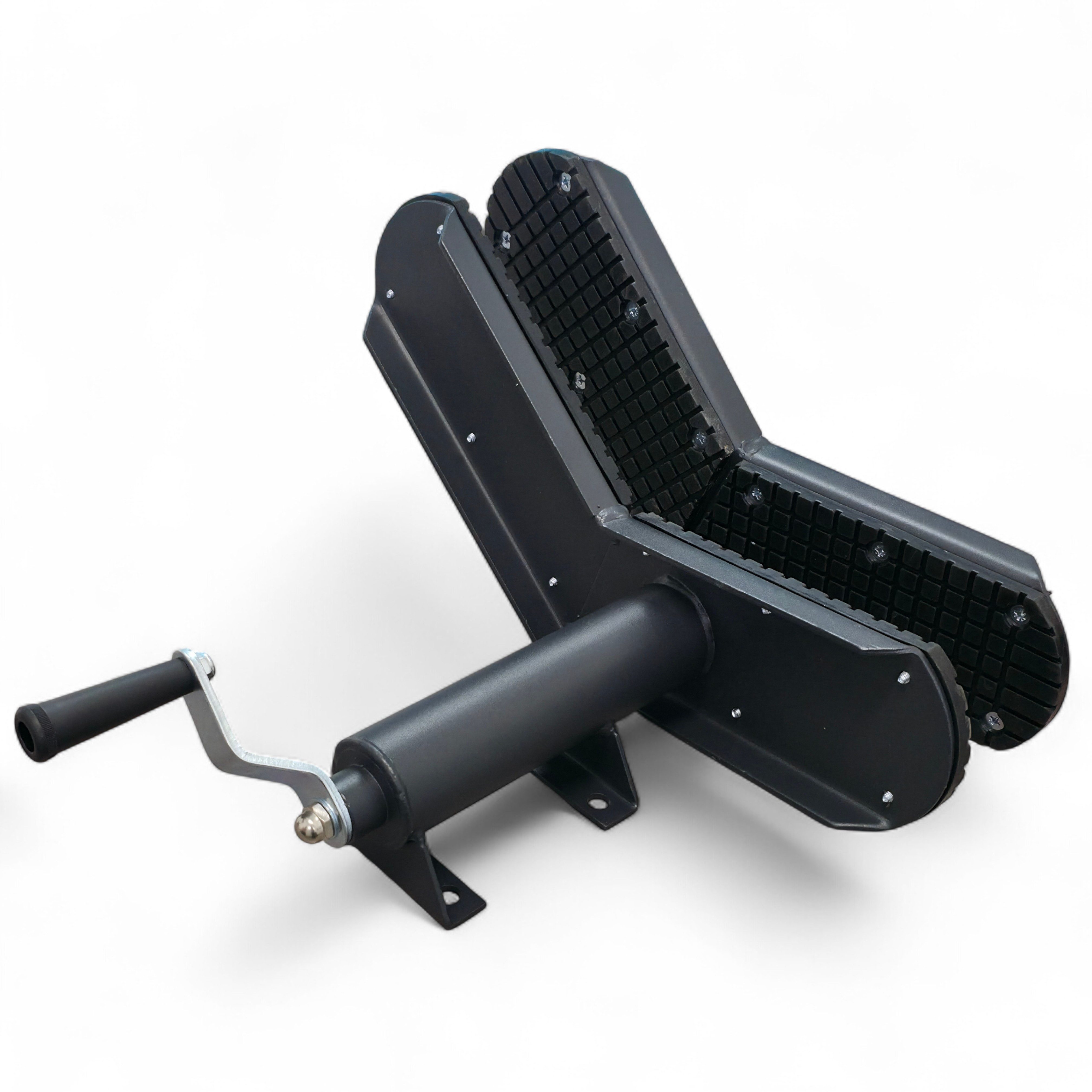 DeTec. Klemmen Radklemme Motorrad mit Kurbel, Vorderradklemme für Motorradbühne, 170 mm Öffnungsweite, 500–670 mm Länge, gummierte Radaufnahme
