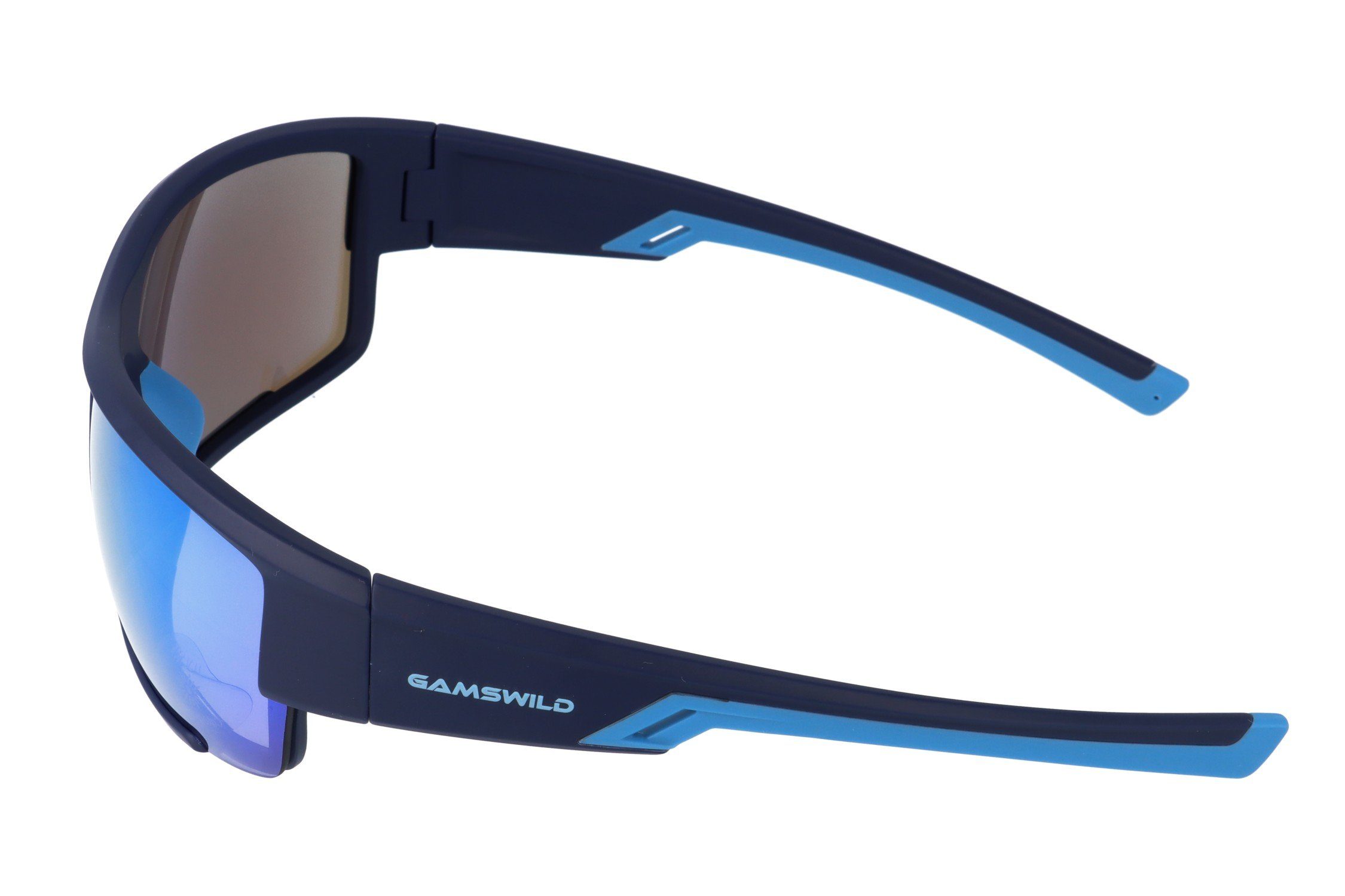 Gamswild Sportbrille UV400 Sonnenbrille Skibrille Fahrradbrille breite Bügel/Zugluftschutz, Damen Herren Modell WS7133 in schwarz, braun, blau