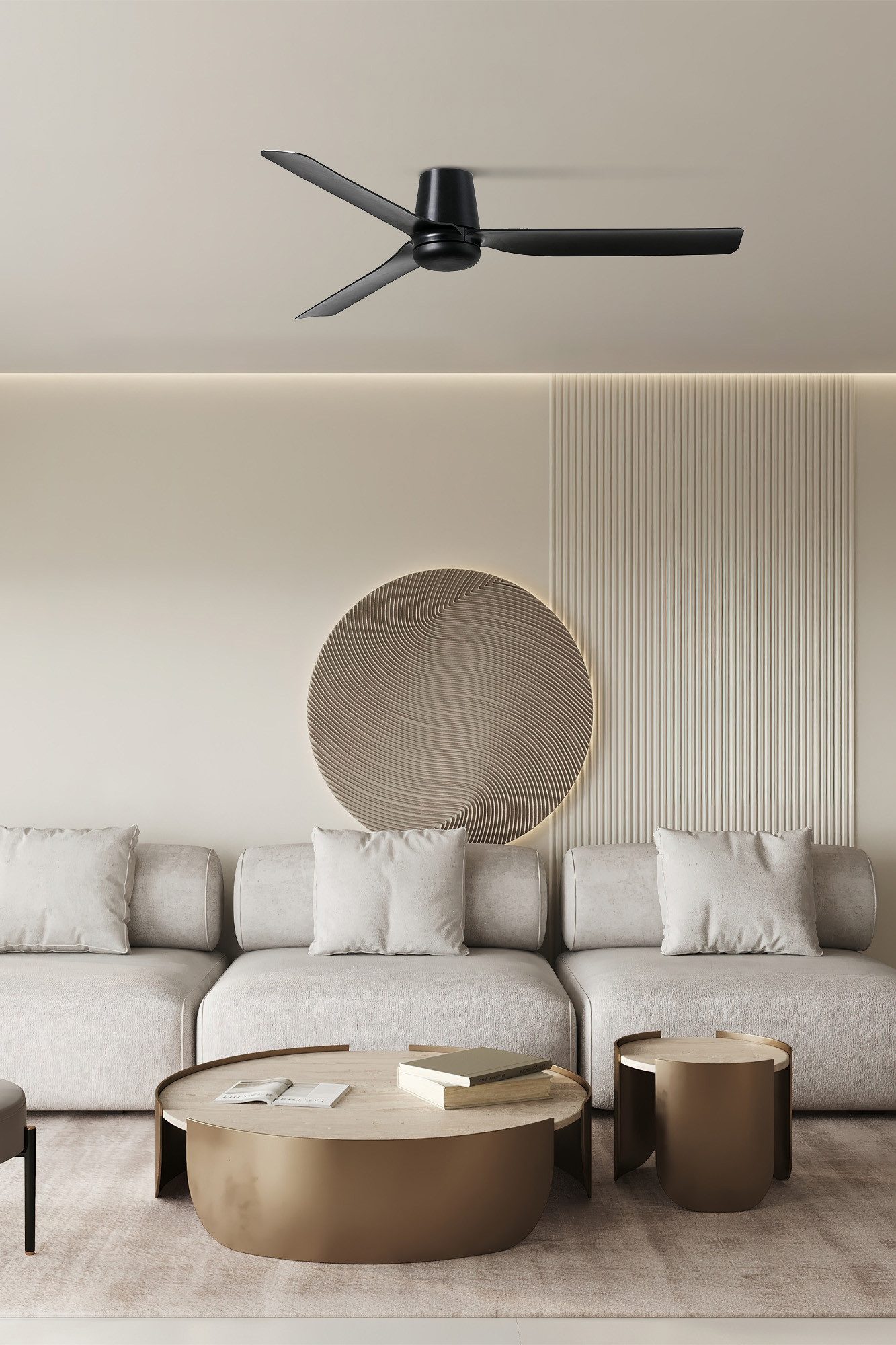 FARO Barcelona Deckenventilator DC Deckenventilator Punt Tub SW-SW, Timer