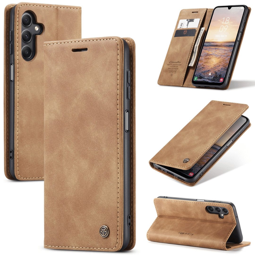 SmartUP Smartphone-Hülle für Samsung Galaxy A17 5G Klapphülle Fliphülle Tasche Case Cover Etui 6,7 Zoll, Integrierte Standfunktion, zwei Kartenfächer