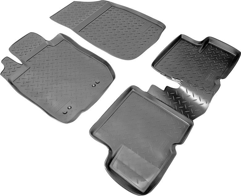 RECAMBO Passform-Fußmatten CustomComforts (4 St), für Dacia Duster, 2010 -  2017, perfekte Passform, Hohe Gummiqualität (TPE Material) – längere  Lebensdauer der Automatten