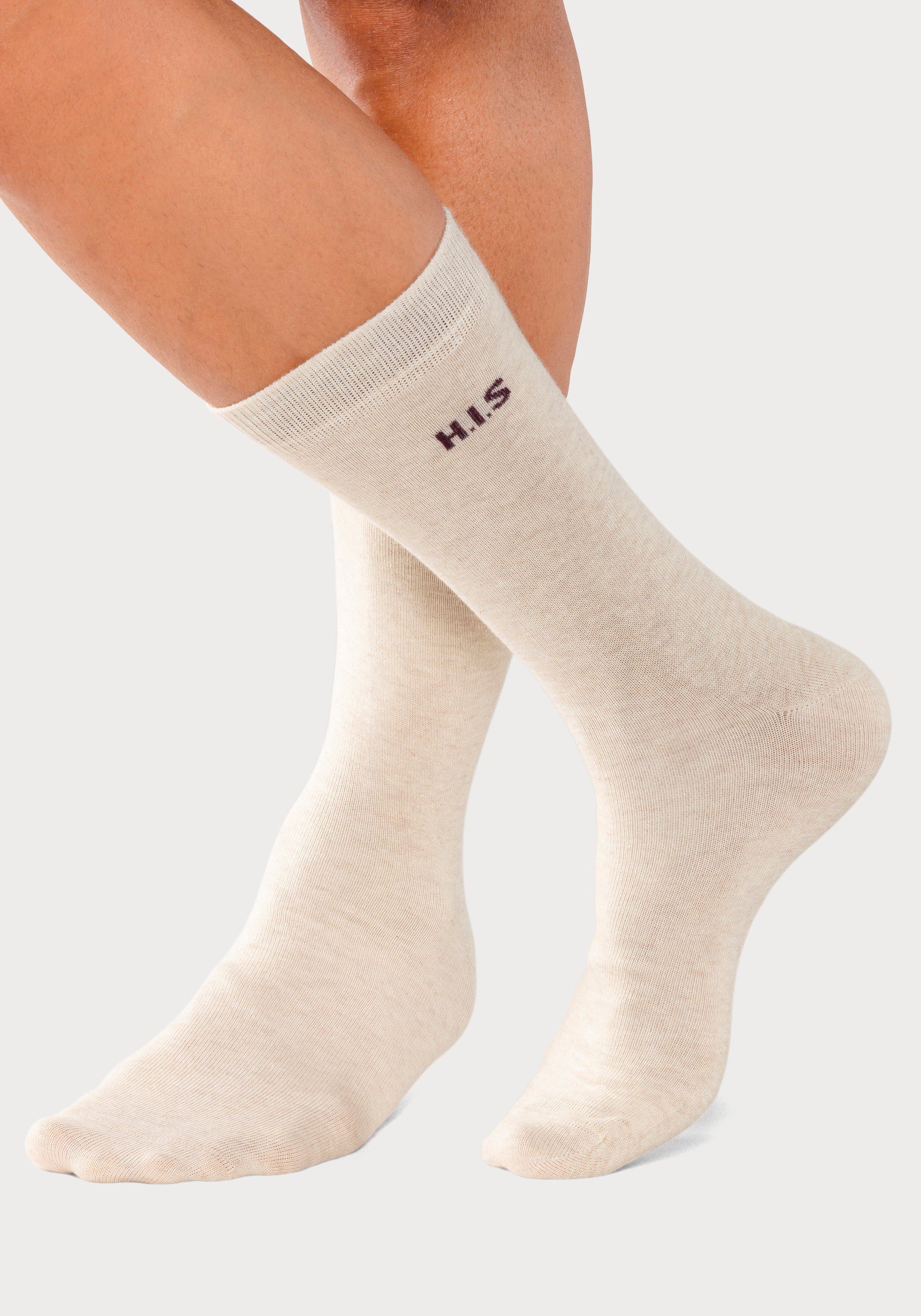 H.I.S Socken (Packung, 10-Paar) mit farbigem Innenbund