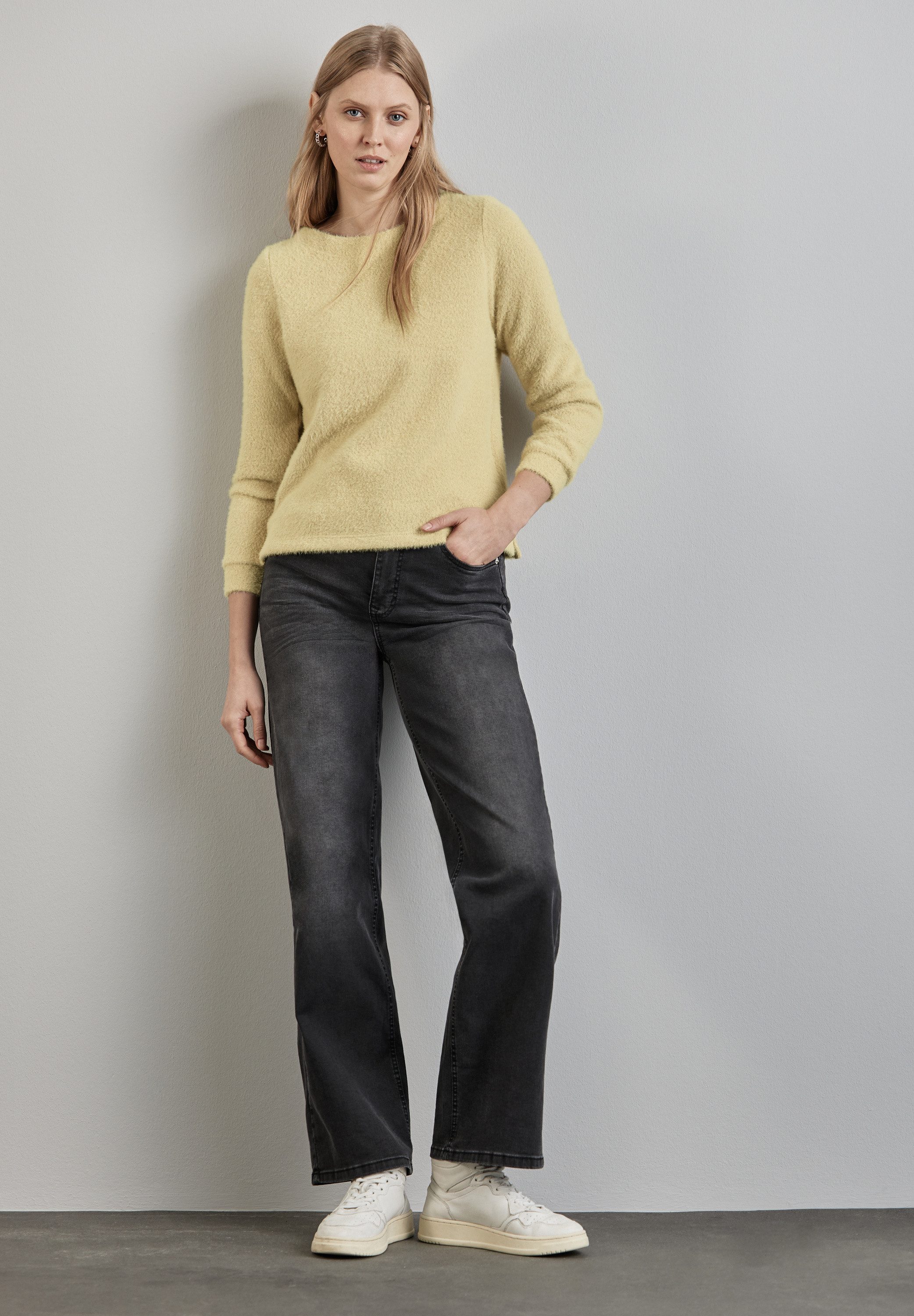 STREET ONE Langarmshirt Shirt mit Glitzerdetails günstig online kaufen