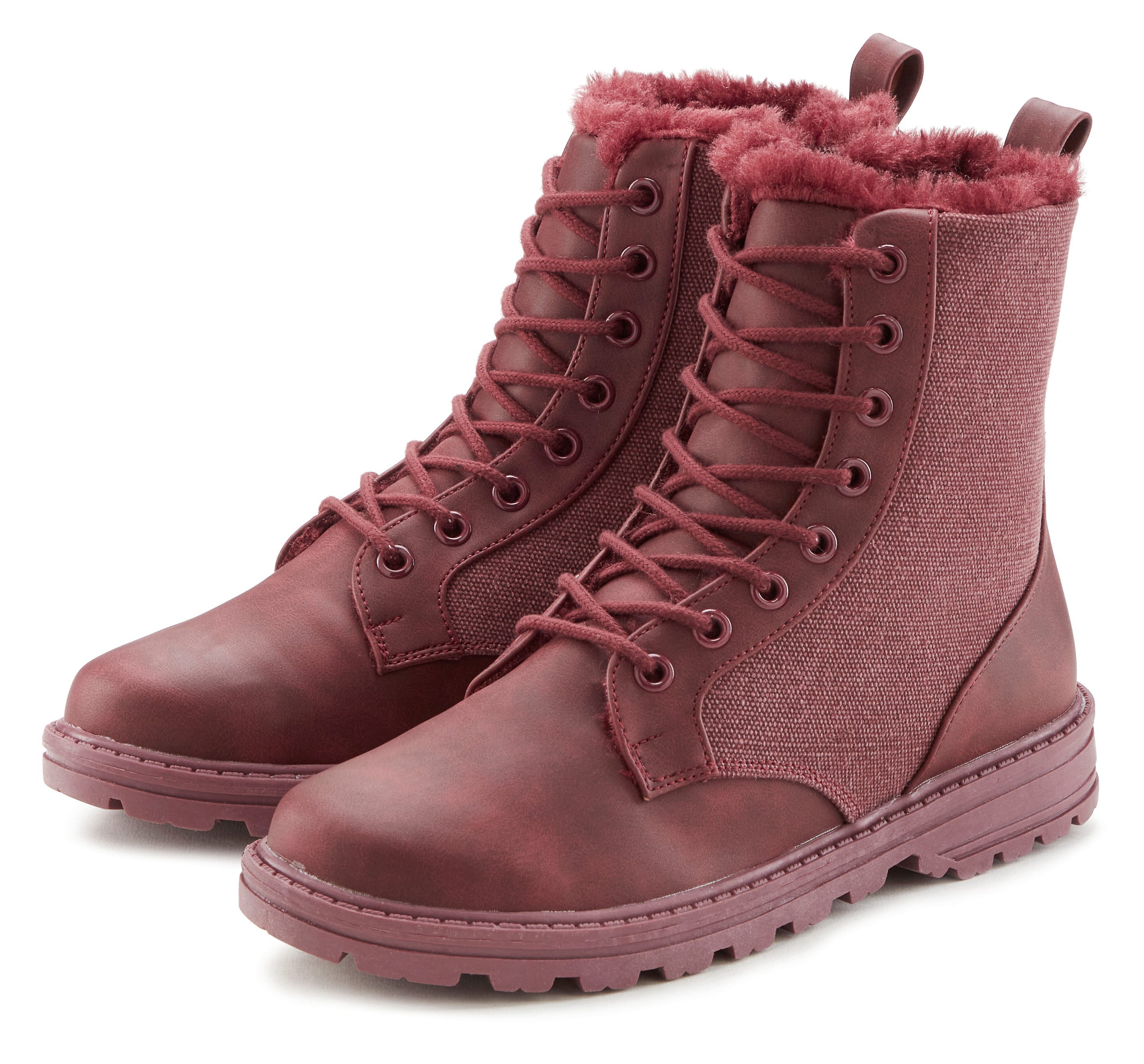Vivance by Lascana Stiefel, Boots Stiefelette mit Warmfutter und leichter Profilsohle VEGAN