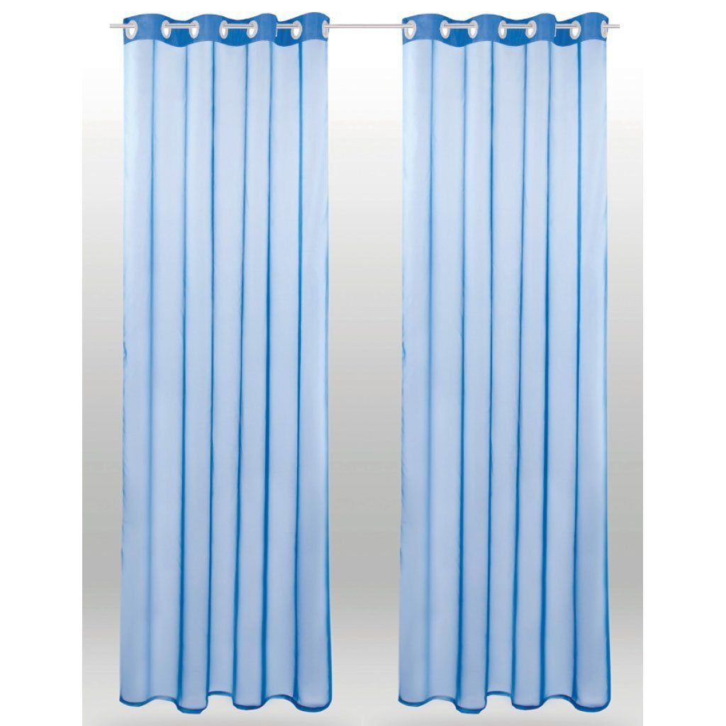 Bestlivings Vorhang (2 St), Ösen, transparent, Voile, Gardinenset "Transparent"