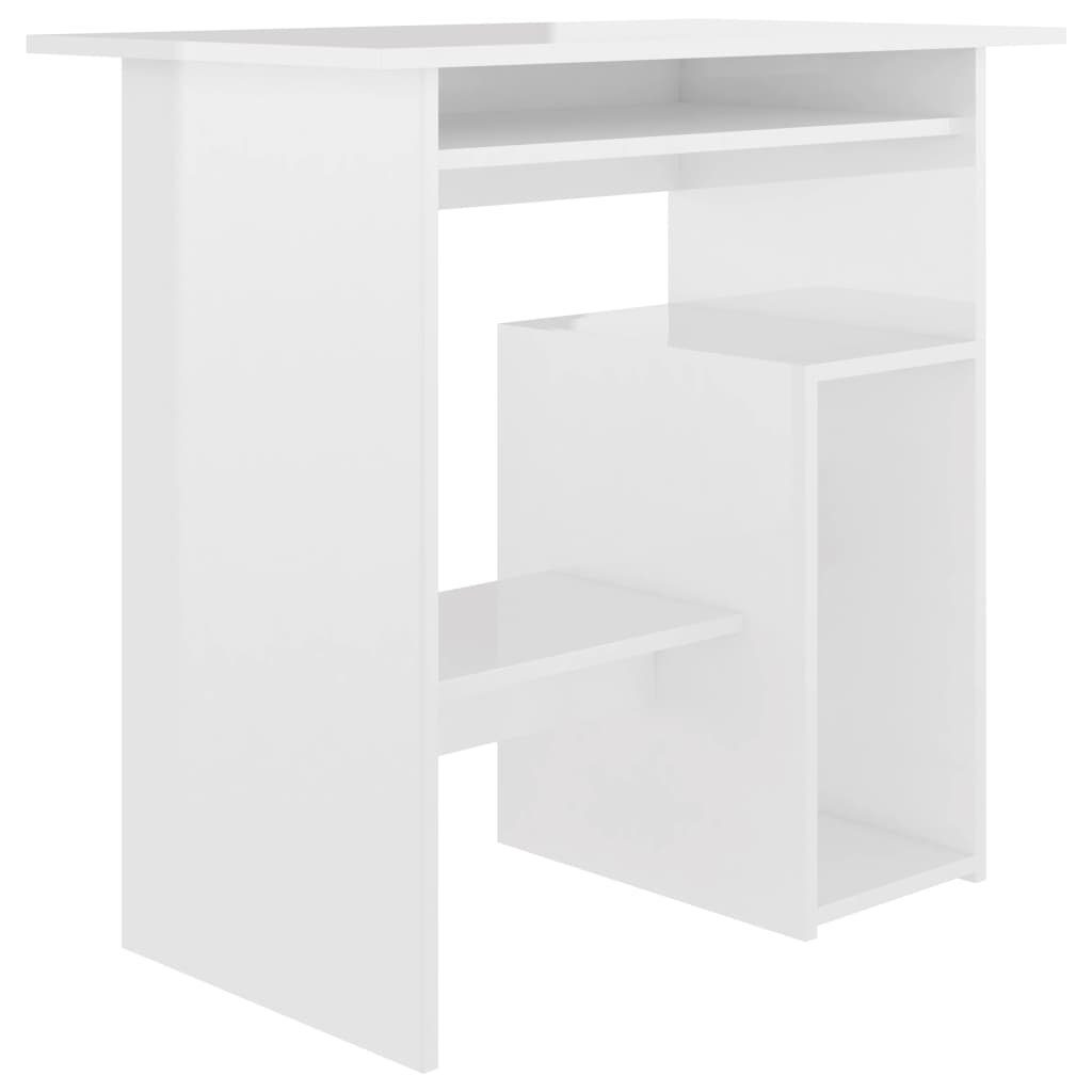 Schreibtisch Holzwerkstoff 80x45x74 furnicato cm Hochglanz-Weiß