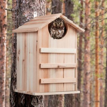 relaxdays Vogelhaus Eulen Nistkasten Holz