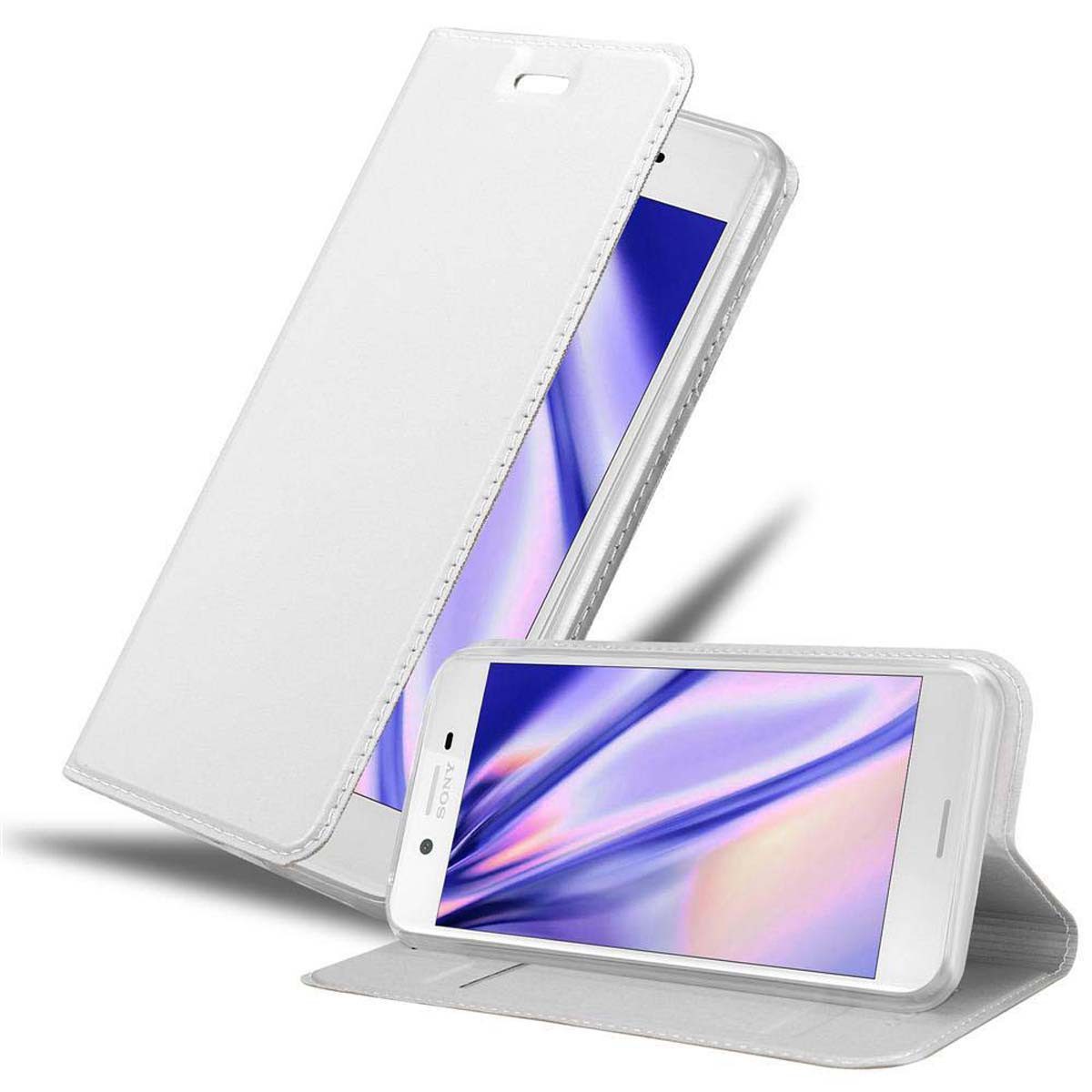 Cadorabo Handyhülle für Sony Xperia X Hülle Sony Xperia X, Schutzhülle Hülle mit Standfunktion, Magnetverschluss und Kartenfach