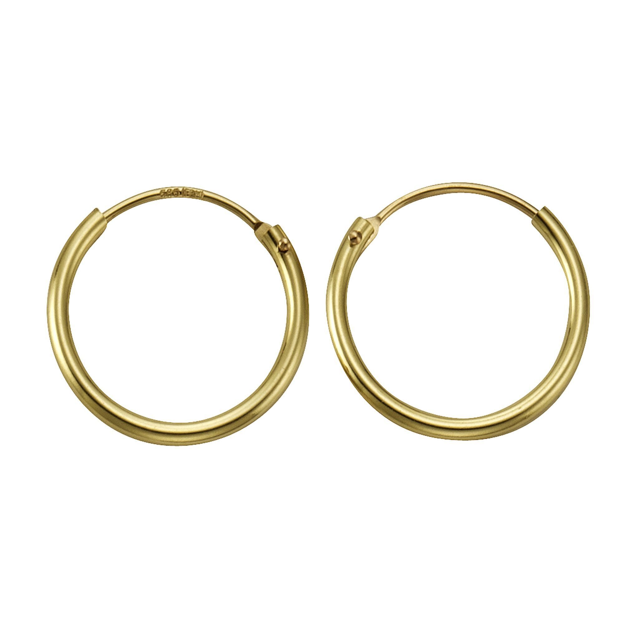 Fascination by Ellen K. Paar Creolen Gold 585 mit einem Durchmesser von 15m günstig online kaufen