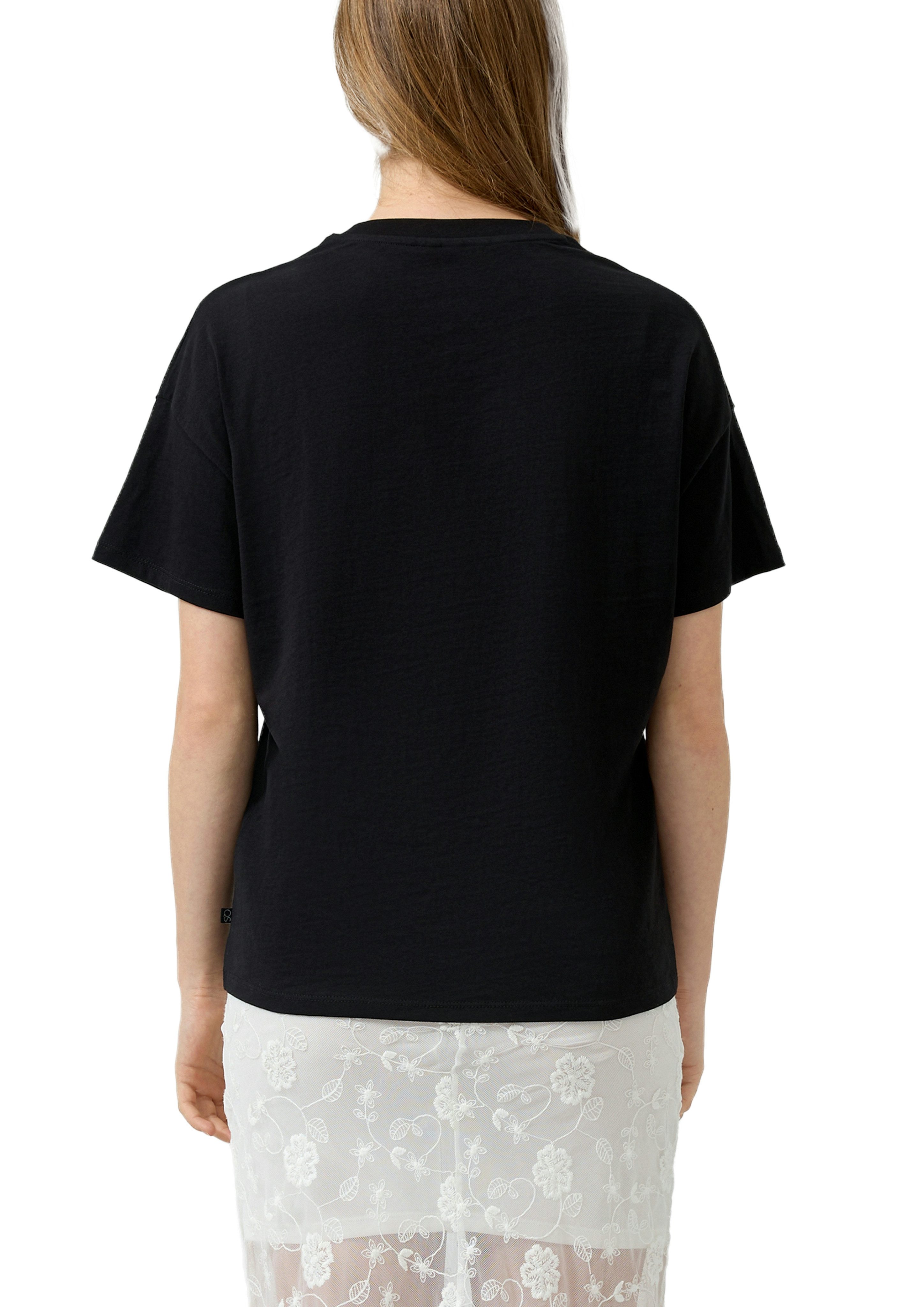 QS Kurzarmshirt Sommershirt mit großem Print günstig online kaufen