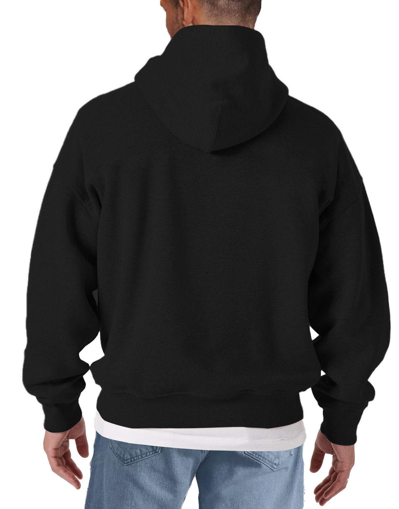 MAKAYA Kapuzenpullover Teddybär Herren Teddy Pullover mit Kapuze Pulli Jungen Sweatshirt mit Druck Print