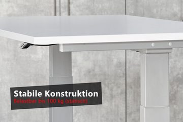 bümö Schreibtisch elektrisch XMKA - Arbeitshöhe: elektrisch höhenverstellbar, Rechteck: 160 x 80 cm - Dekor: Grau - Gestell: Graphit