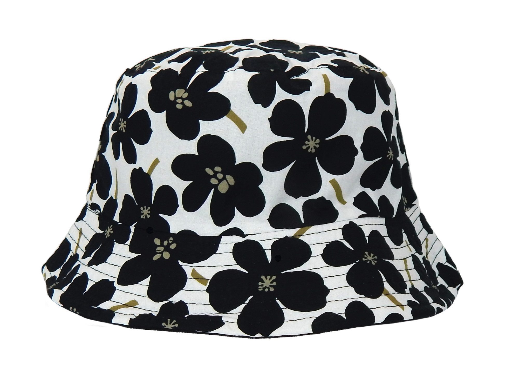 Ella Jonte Sonnenhut Bucket Hat Damen Wendehut Blumen-Muster Fischerhut