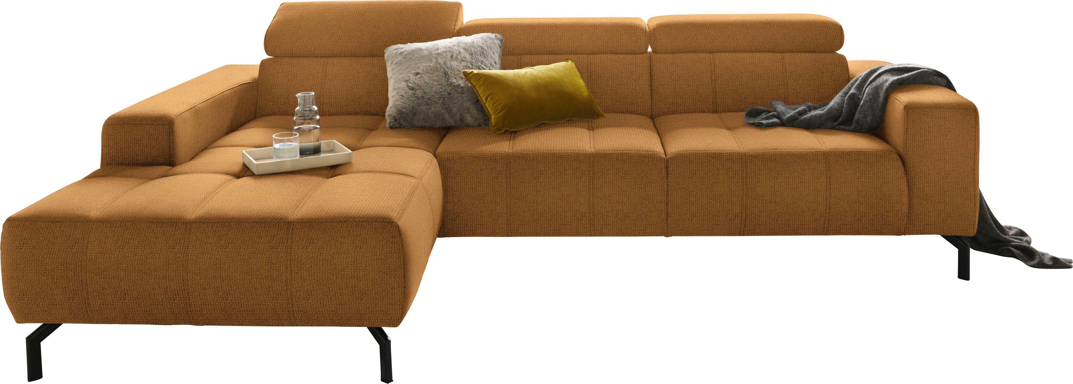 DOMO collection Ecksofa "Cunelli tolle Sitznähte als Designelement, fester günstig online kaufen