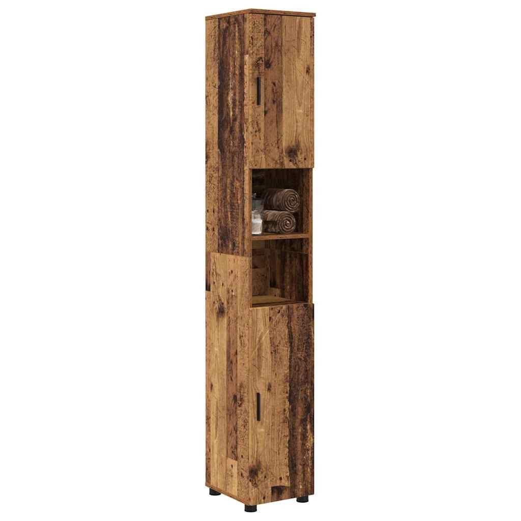 vidaXL Badezimmerspiegelschrank Bad hoher Schrank Altholz günstig online kaufen