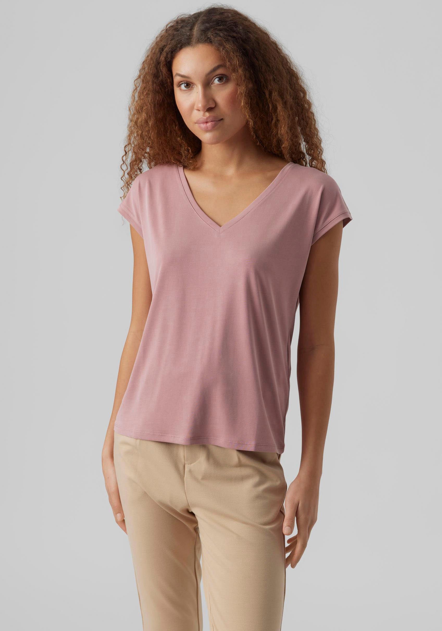 Vero Moda V-Shirt VMFILLI SS V-NECK TEE GA NOOS