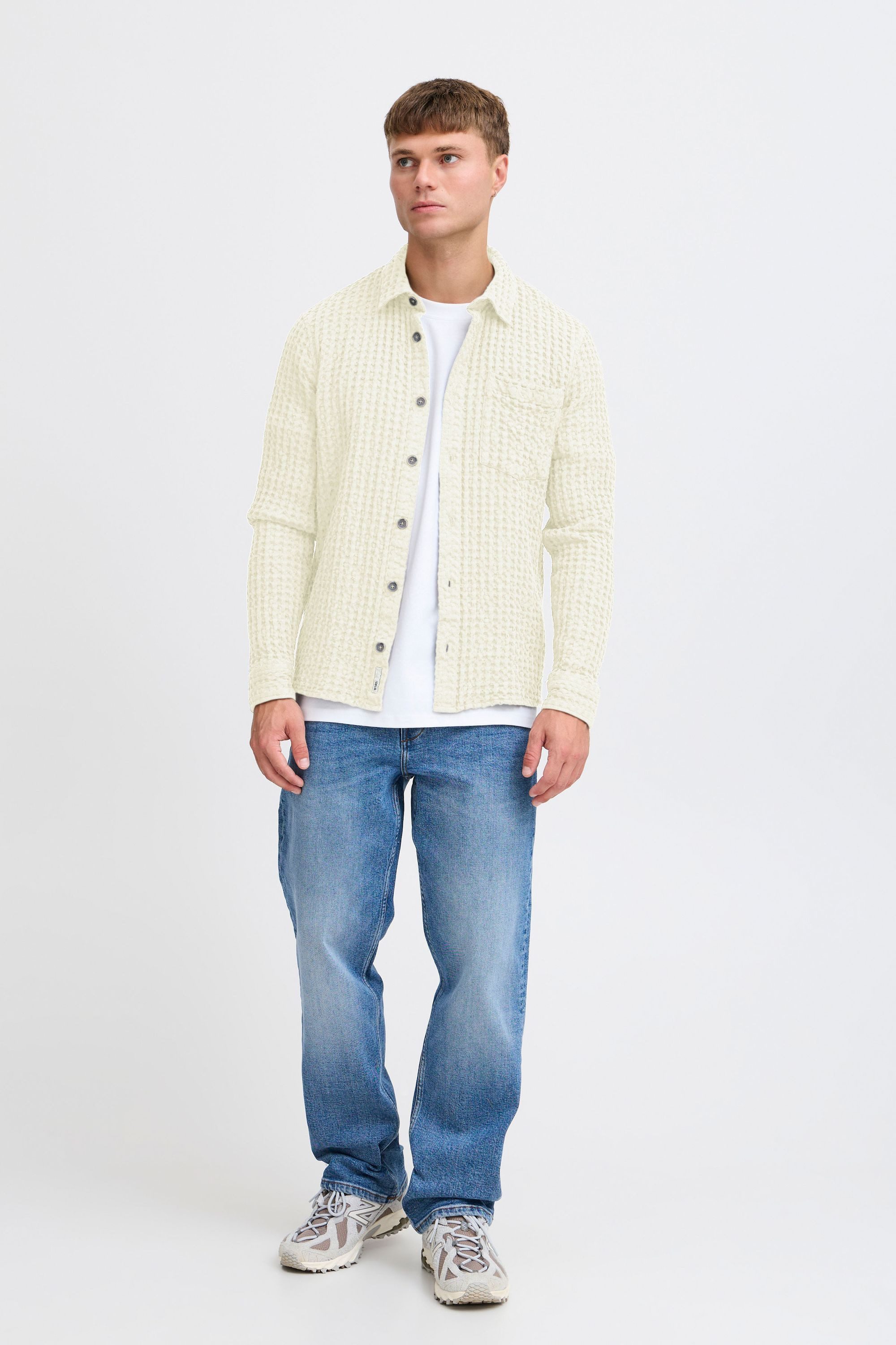 !Solid Langarmhemd SDNelix Schönes Hemd mit Wafflemuster