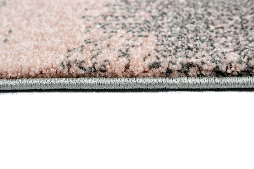 Carpetia Teppich Teppich modern Teppich Wohnzimmer Wellen rosa grau pastell, rechteckig, Höhe: 13 mm – Bild 4 von 5
