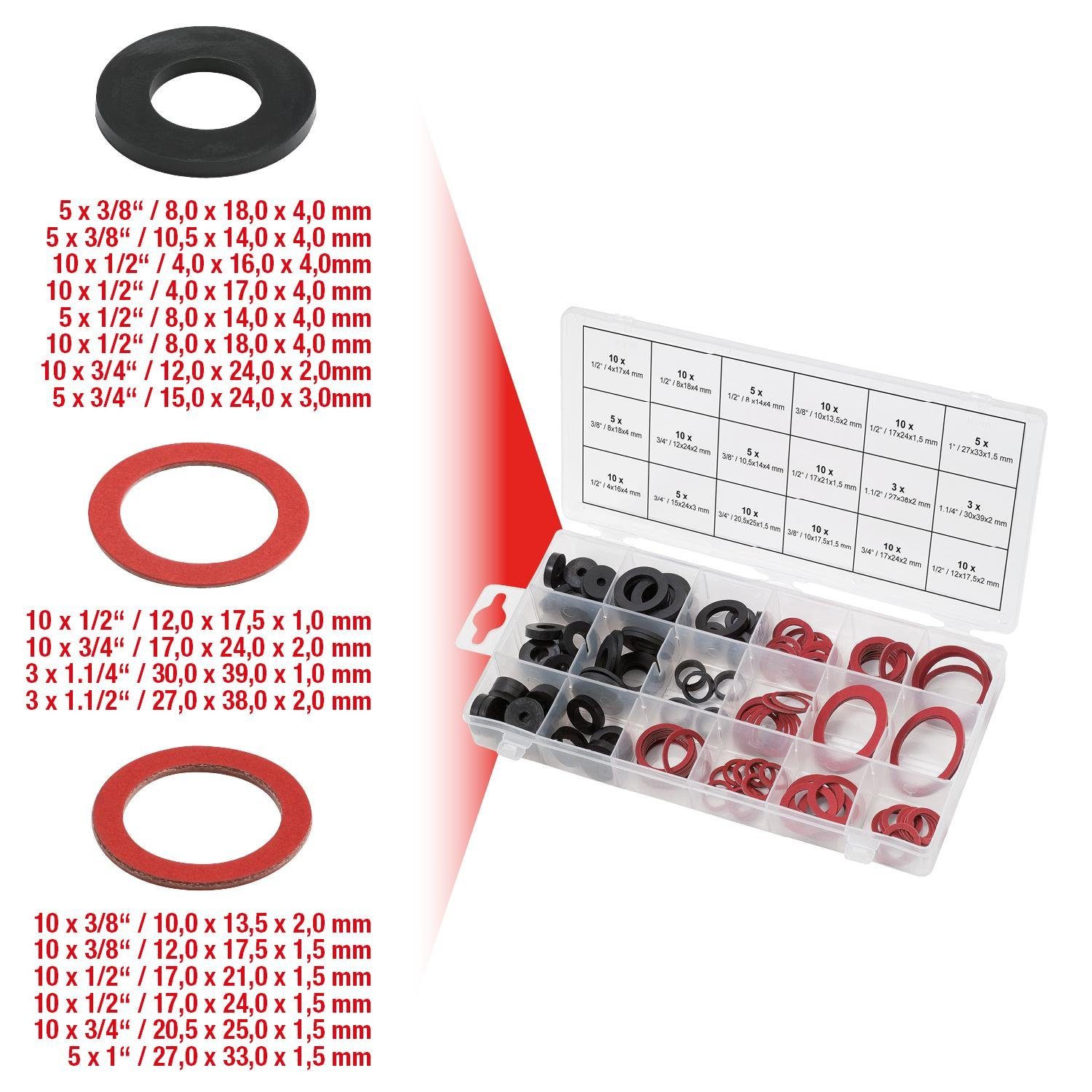 Dichtring Dichtringe-Sanitär, KS 141-tlg Sortiment Tools