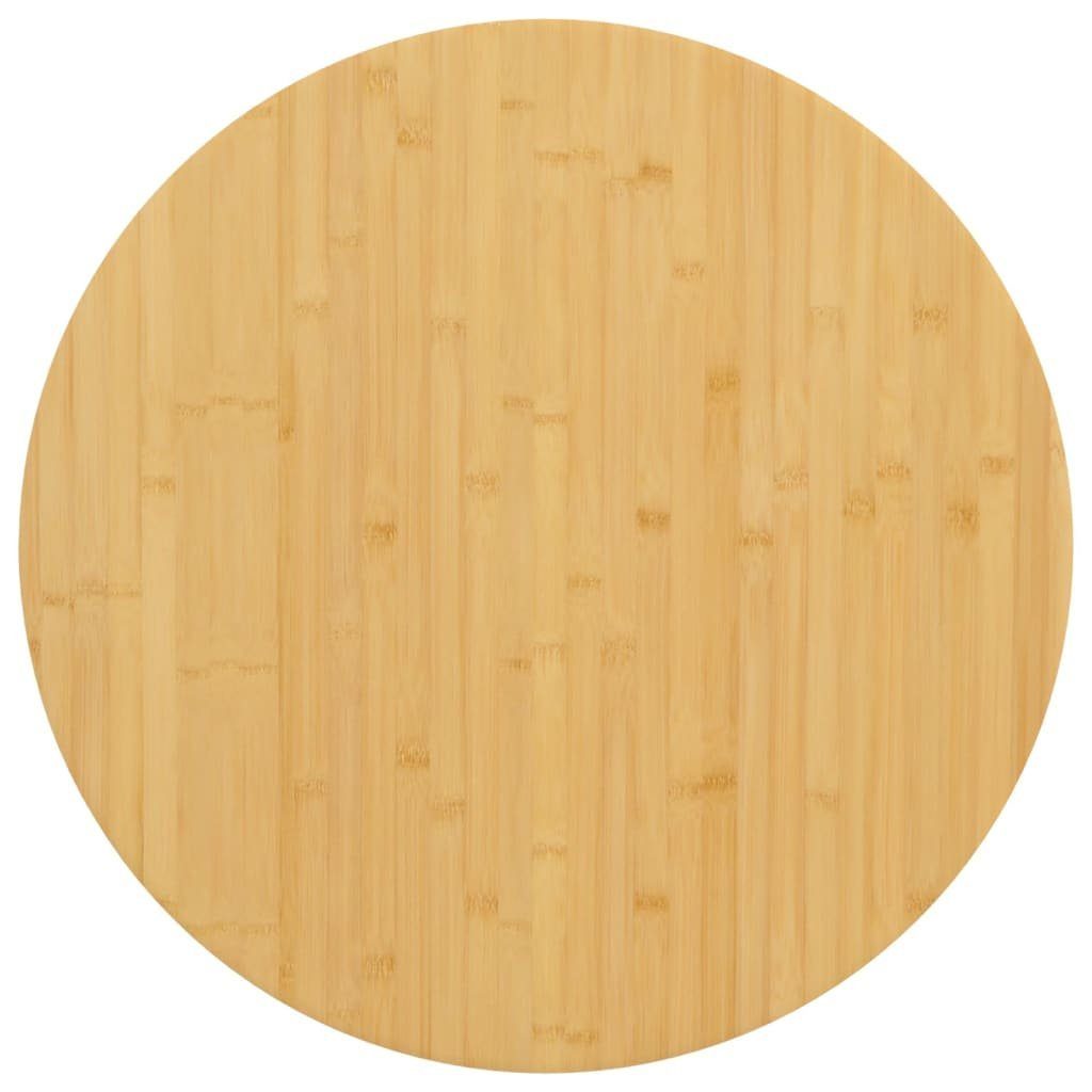 furnicato Tischplatte Runde aus Bambus mit Lackierung 90 x 1,5 cm (1 St), Pflegeleichte Tischplatte als Platte für Cafés und Restaurants