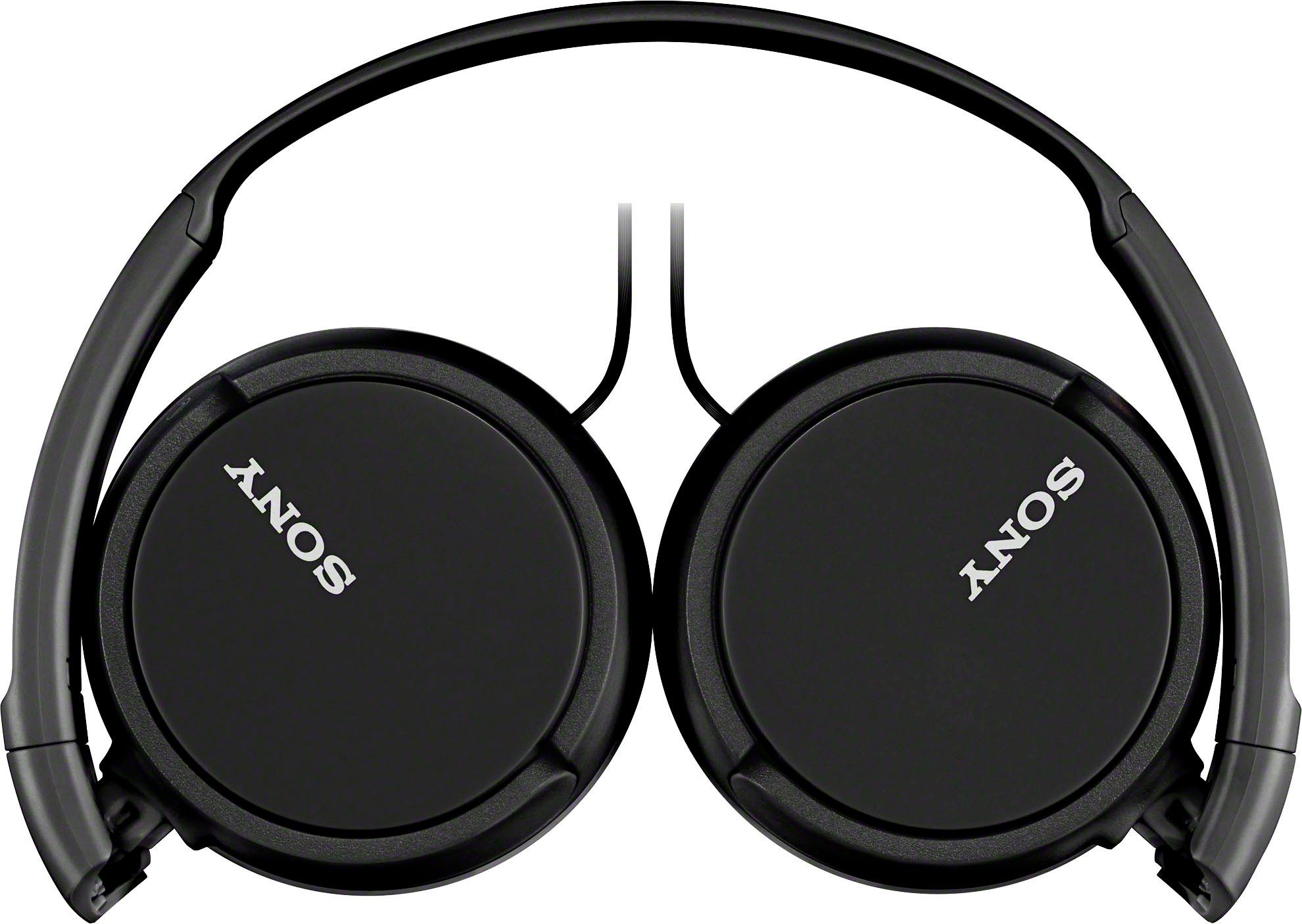 Steuerung schwarz mit On-Ear-Kopfhörer MDR-ZX110AP Headsetfunktion) für integrierte Musik, Sony Anrufe Faltbarer und (Freisprechfunktion,