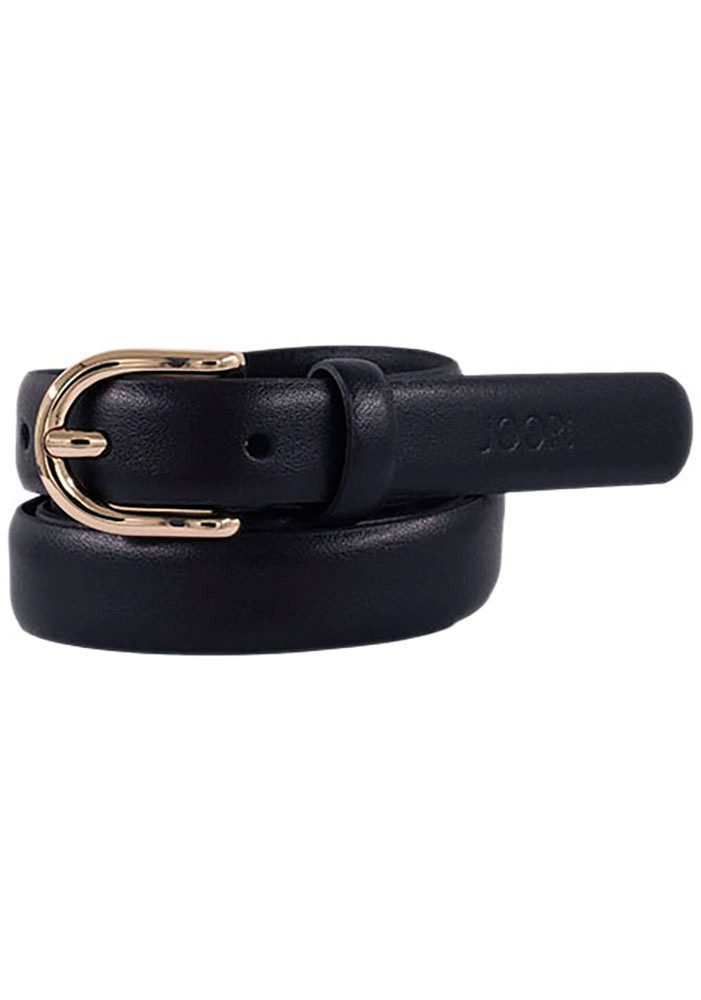 JOOP! Ledergürtel Breite 2 cm, mit Gold-Schließe und Logo-Plakette