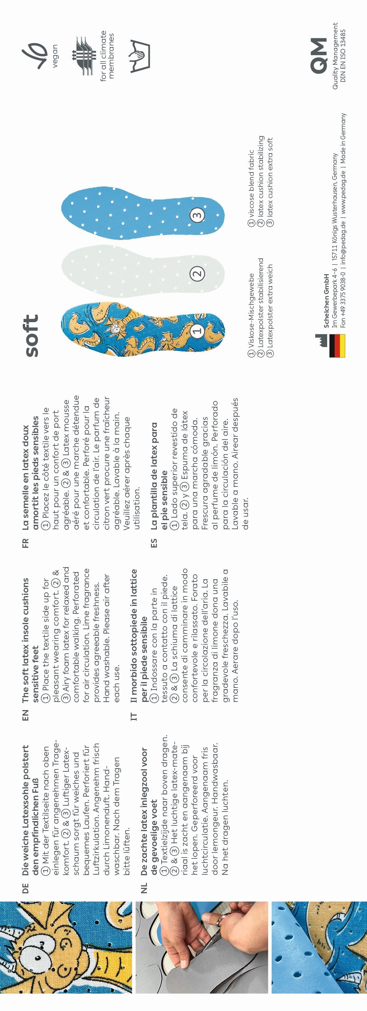 Pedag Einlegesohlen Soft Kids - polsternde Kindersohlen aus Latexschaum – Bild 3 von 3