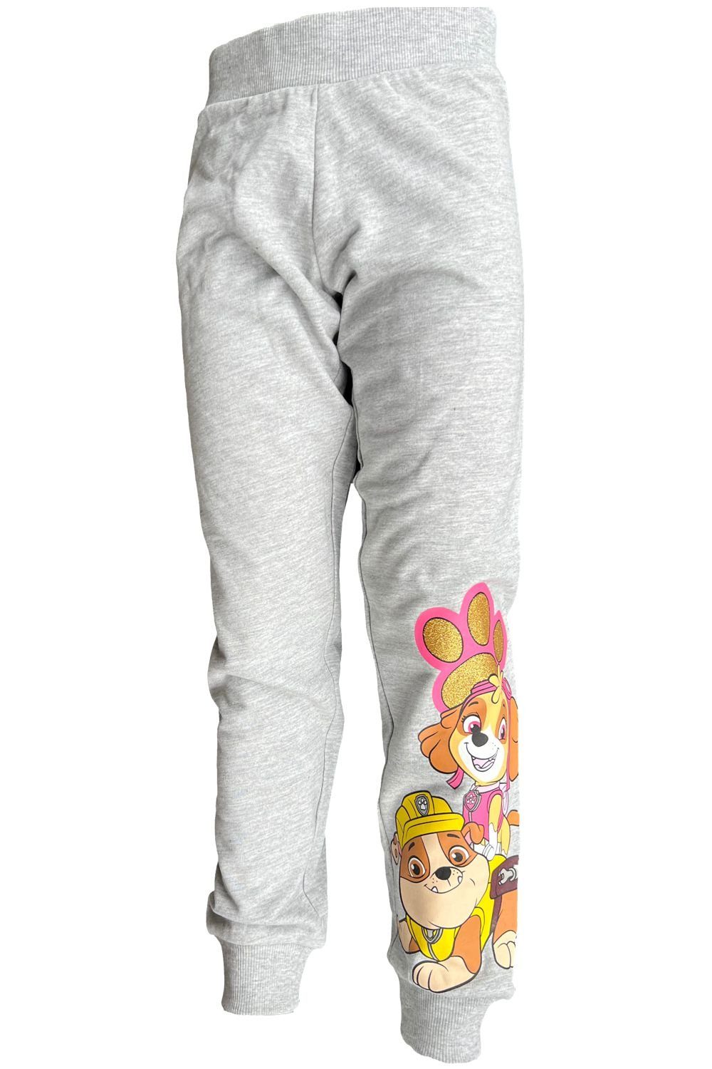 PAW PATROL Jogginghose Paw Patrol Kinder Jogger Hose Mädchen Jogginghose 98 104 110 116 128 Hellgrau