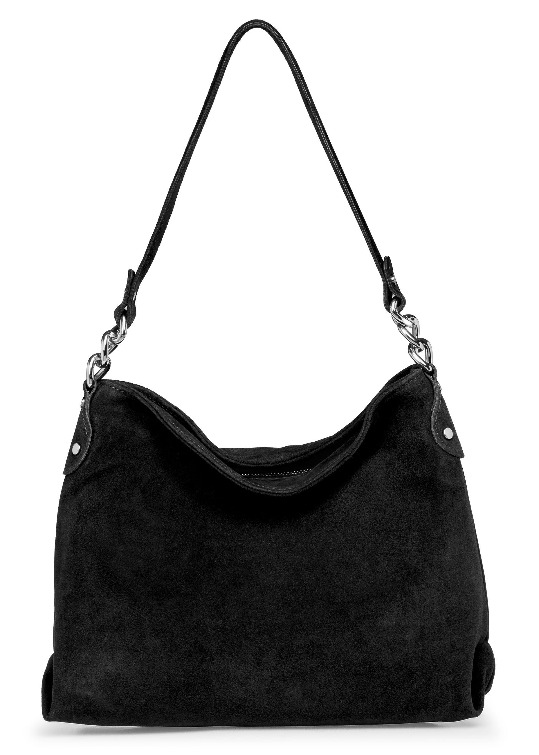 Caspar Schultertasche Damen Veloursleder Handtasche Klassisch - PREMIUM LIN günstig online kaufen