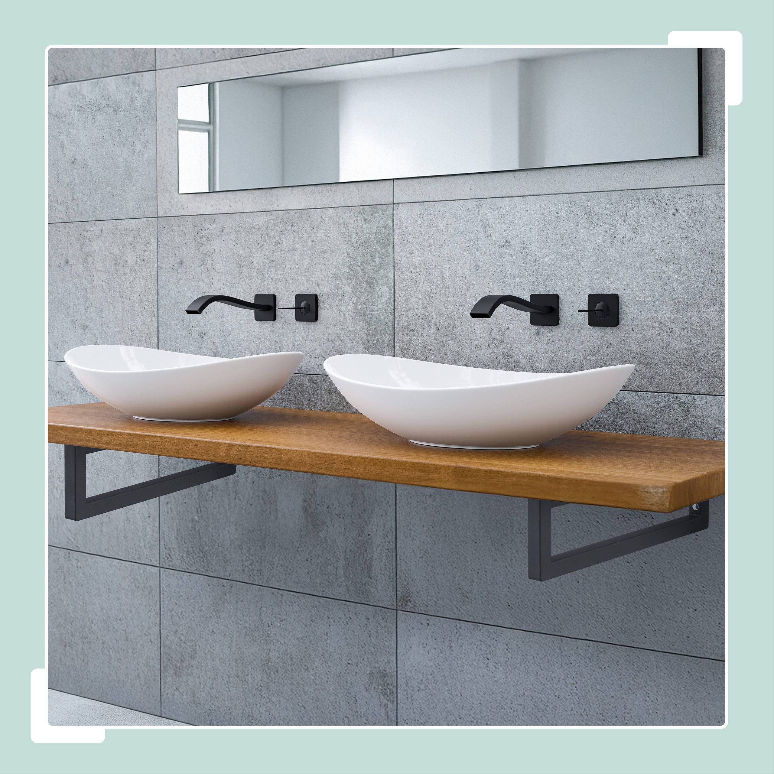 relaxdays Wandregalhalter Wandkonsole 2er Set, weiß günstig online kaufen