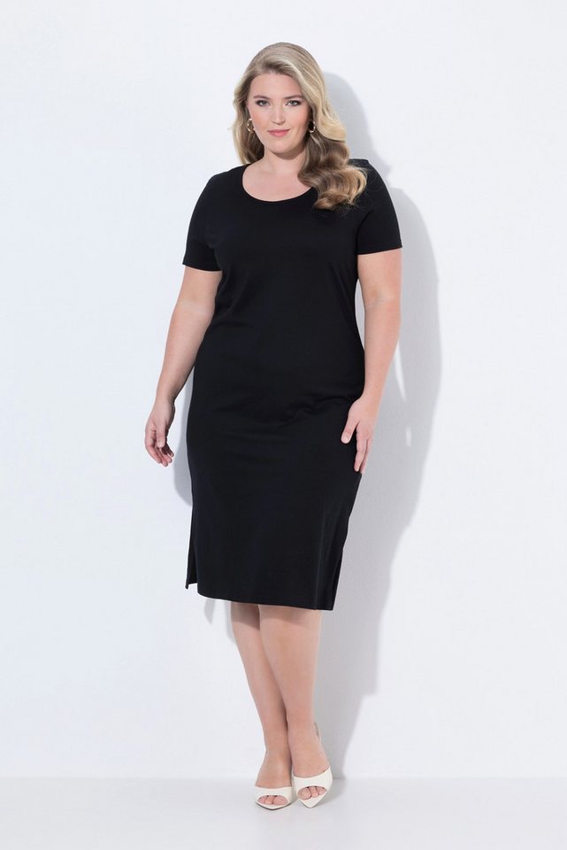 MIAMODA Midikleid Midi-Jerseykleid Straight Fit Hummer-Rückenprint