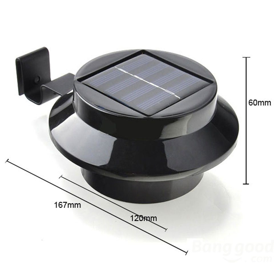 IC Gardenstyle Dachrinnenleuchten 3er Set Solar Dachrinnenleuchte, LED fest integriert, warm-weiß, Solarleuchte für die Dachrinne & Zäune, warm-weißes Licht – Bild 2 von 3