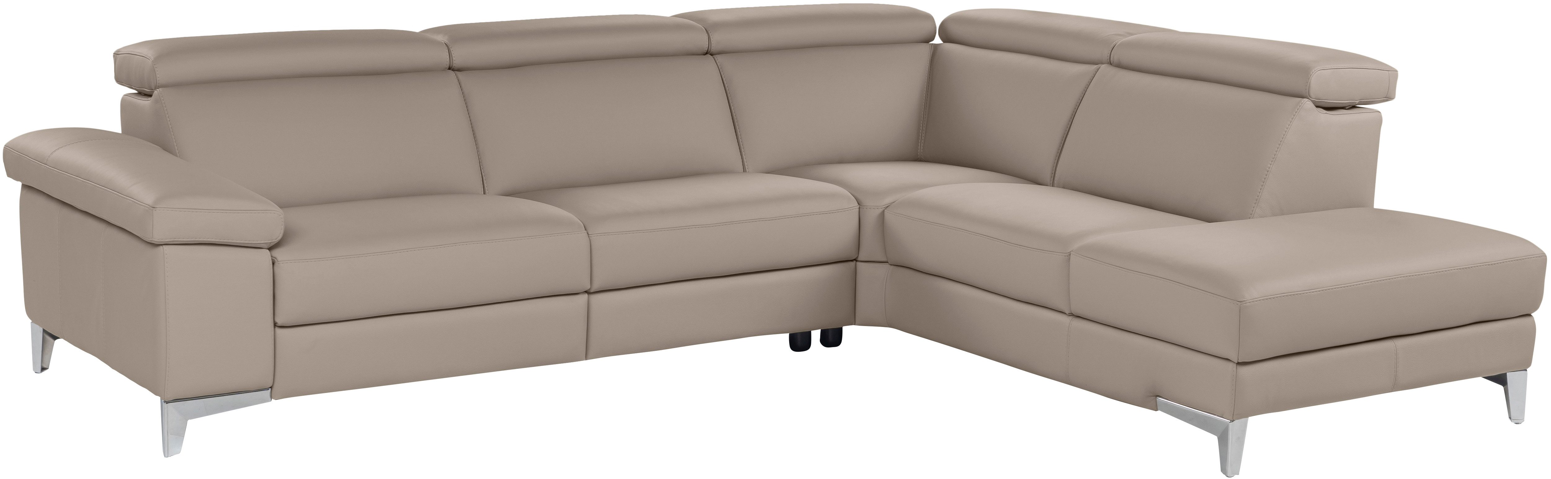CALIA ITALIA Ecksofa Nove, mit erstklassigen Sitzkomfort und Komfortfunktion, L-Form, mit hochwertigem Lederbezug