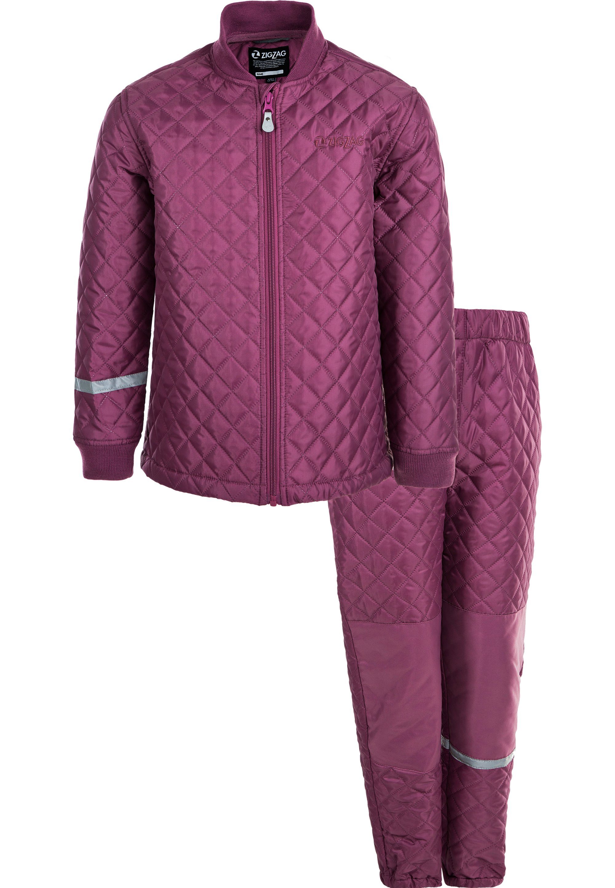 ZIGZAG Skianzug Tiger, mit Steppung wärmender fuchsia