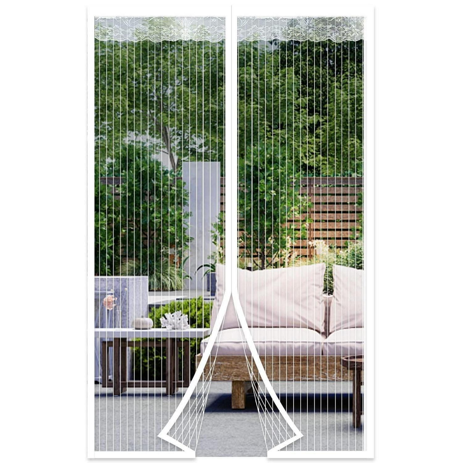 LuxusKollektion Insektenschutz-Vorhang Fliegengitter Magnet Balkontür Moskitonetz Weiß 75x220cm