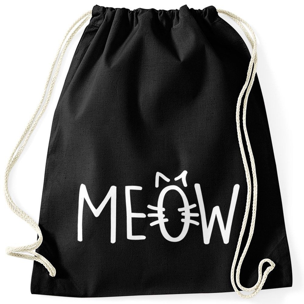 Turnbeutel Turnbeutel Katze Meow Miau Cat Hipster Beutel Tasche Sportbeutel