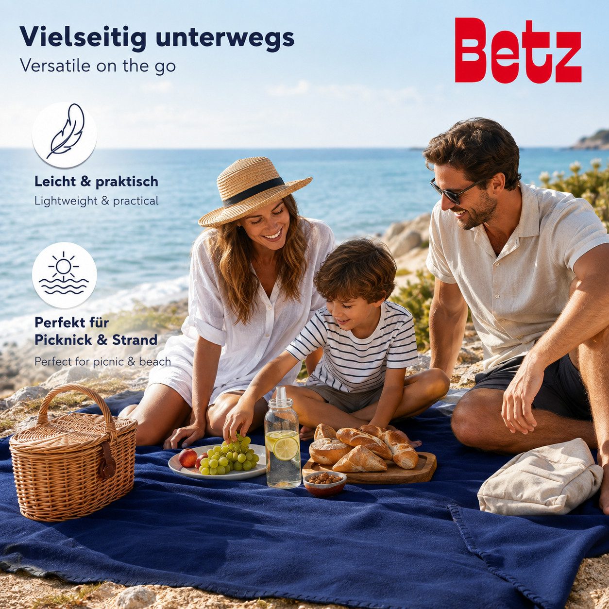 Wohndecke Fleecedecke 2 Stück 130x170 cm 180g/m² – Flauschige Sofadecke, Betz – Bild 3 von 5