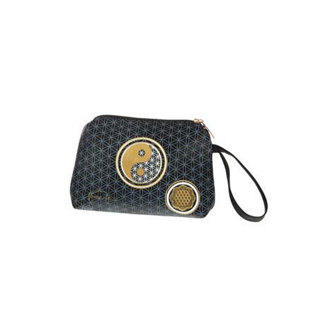 Lotus Yin Goebel Yang Schwarz Kosmetiktasche