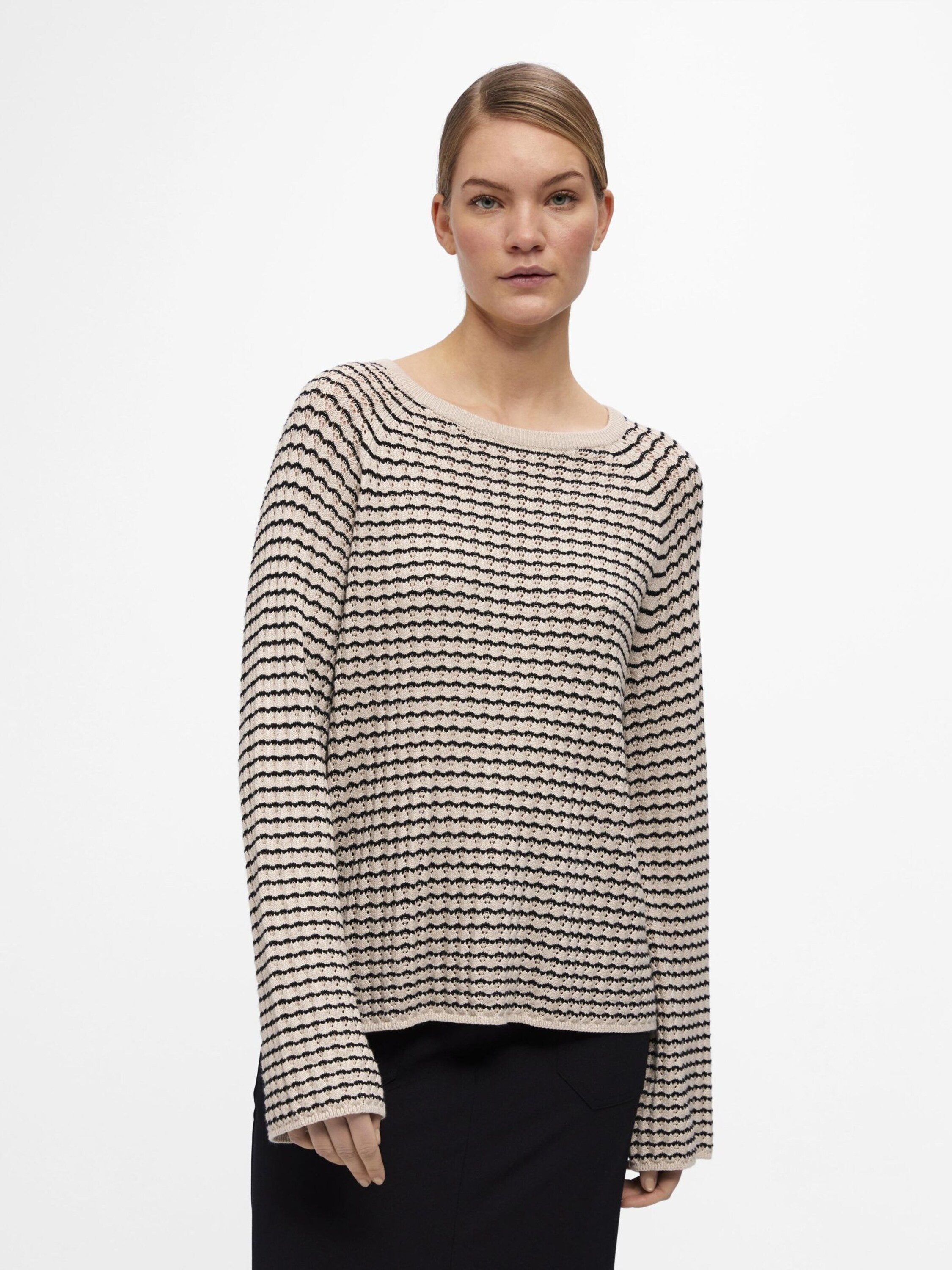 Object Strickpullover OBJESTER (1-tlg) Lochmuster