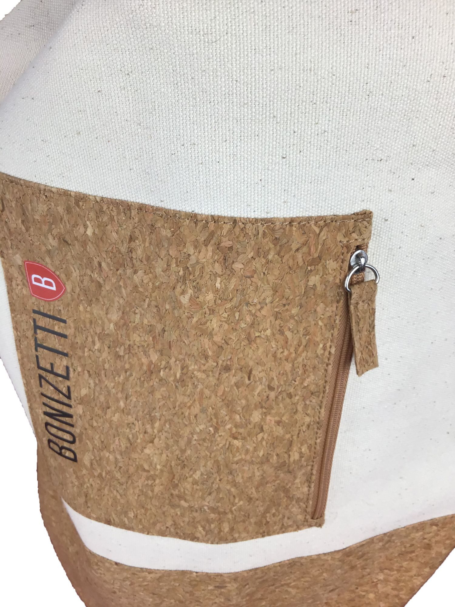Bonizetti Sporttasche Seesack CHICAGO (20 l, weiß, 1-tlg), Wasserfest, Canvas & Kork, umweltfreundlich