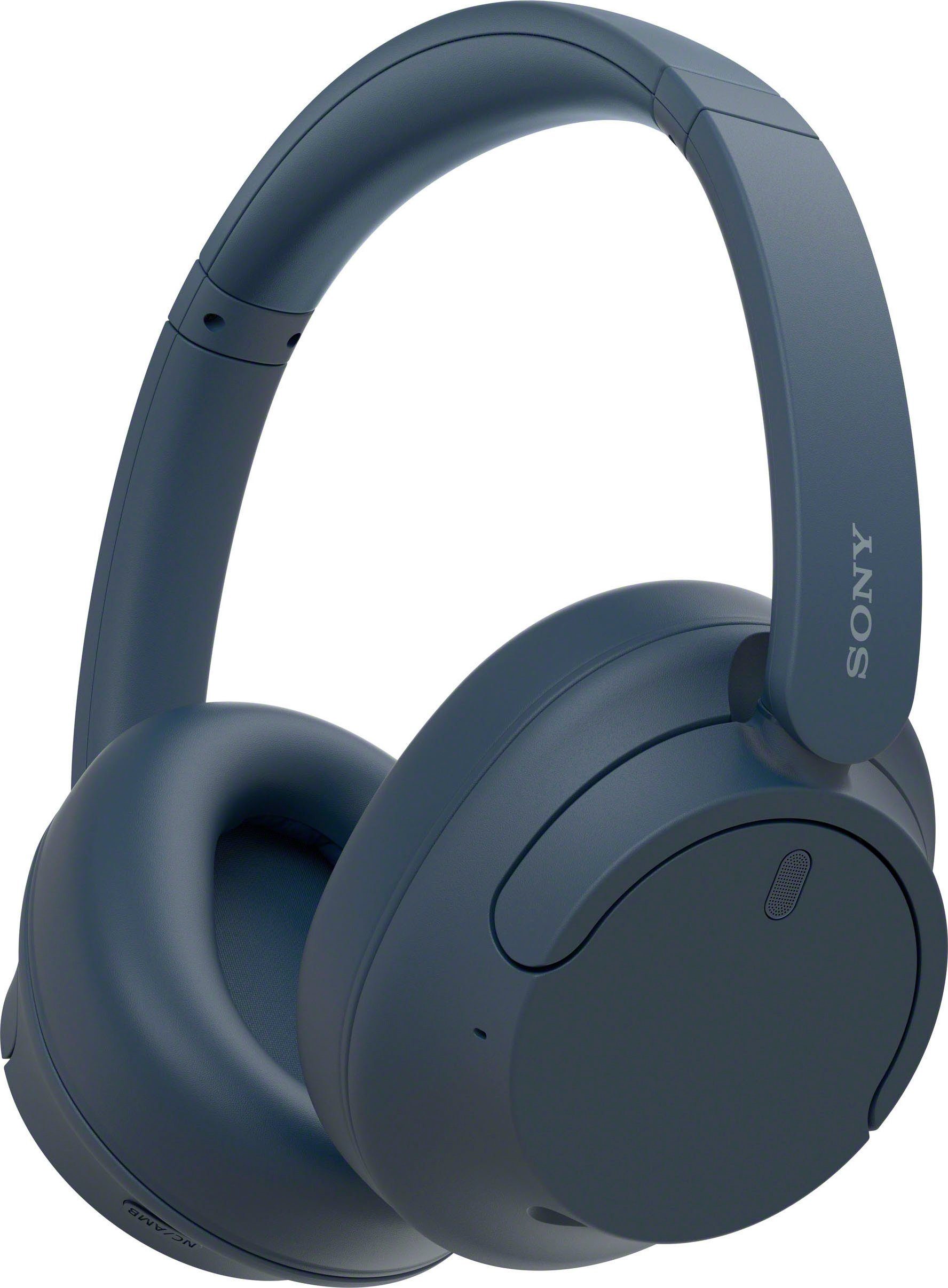 Sony WH-CH720N Over-Ear-Kopfhörer (Freisprechfunktion, Google Ladestandsanzeige, Multi-Point-Verbindung, Assistant, Noise-Cancelling, für Steuerung Blau LED und integrierte Bluetooth) Anrufe Siri, Alexa, Sprachsteuerung, Musik