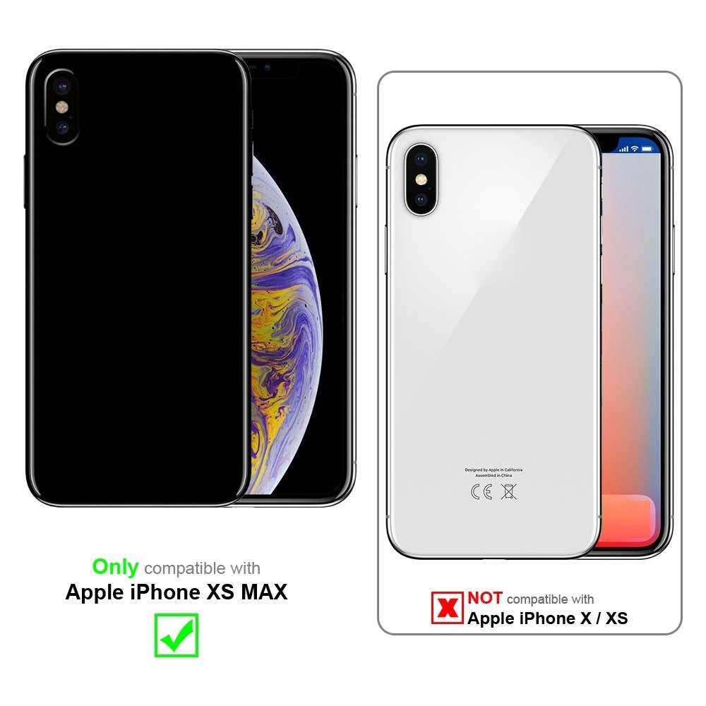 Cadorabo Handyhülle für iPhone XS MAX Hülle Apple iPhone XS MAX, Schutzhülle - TPU Silikon Hülle - mit Kameraschutz und Ring