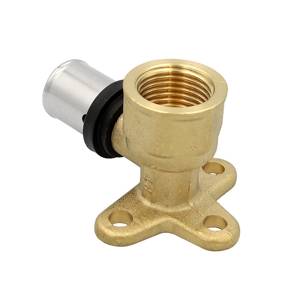 PipeTec Deutschland Pressfitting Pipetec Pressfitting Wandwinkel 16x2 mm 1/2 Zoll 39mm IG Wandscheibe