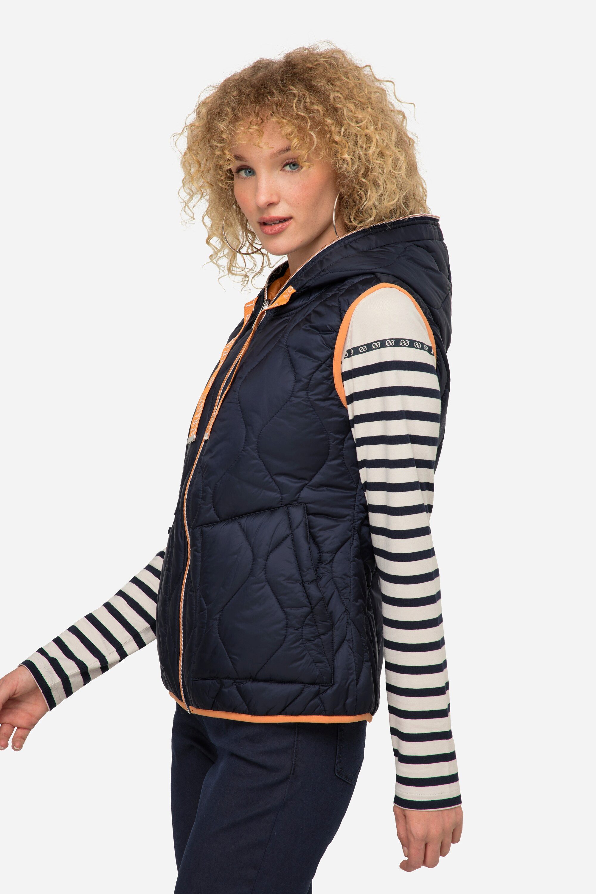 Laurasøn Steppweste Wende-Steppweste Kapuze Zipper – Bild 4 von 5