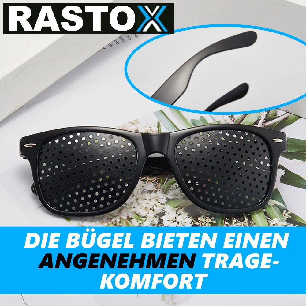 Raster-Brille Gitter Loch RASTOX MAVURA Gitterbrille Brille schwarz Brille Entspannung, Augentraining