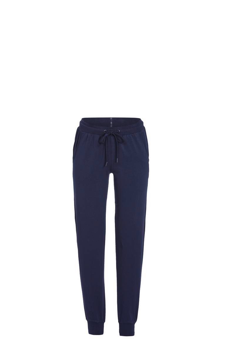 Ringella Loungepants lange Damen Loungehose mit Strickbündchen am Beinabschluss